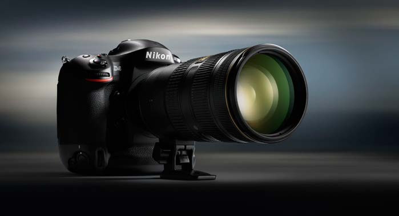 Nikon D4 professional DSLR, front view