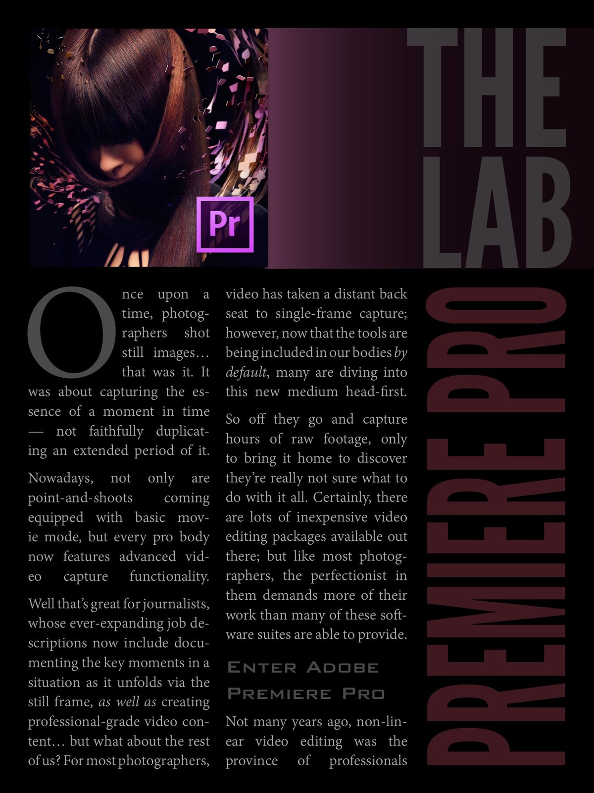 The Lab: Premiere Pro &mdash; DarkroomPro spread