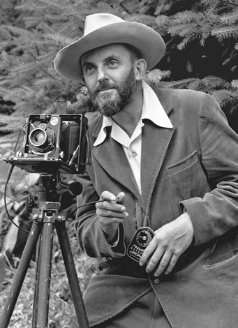 A portrait of photographer Ansel Adams, circa 1950